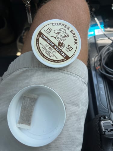 Customer photo review of Coffee Break Caffeine Pouches