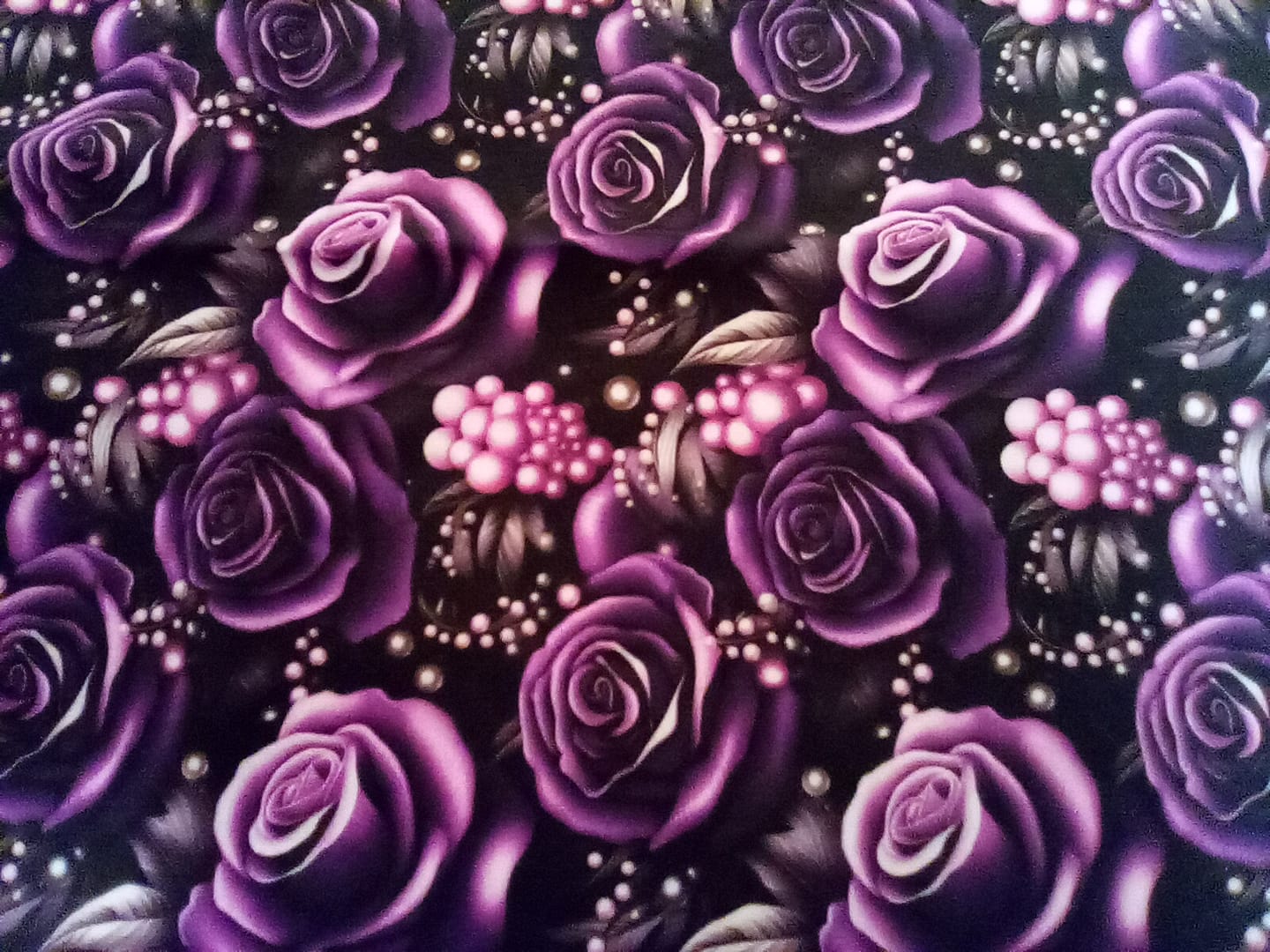 Customer photo review of Elegant Purple Roses Fabric