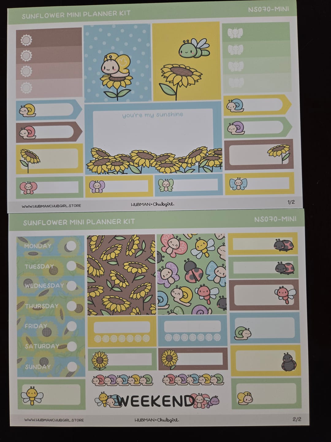 Customer photo review of Sunflowers Planner Kit