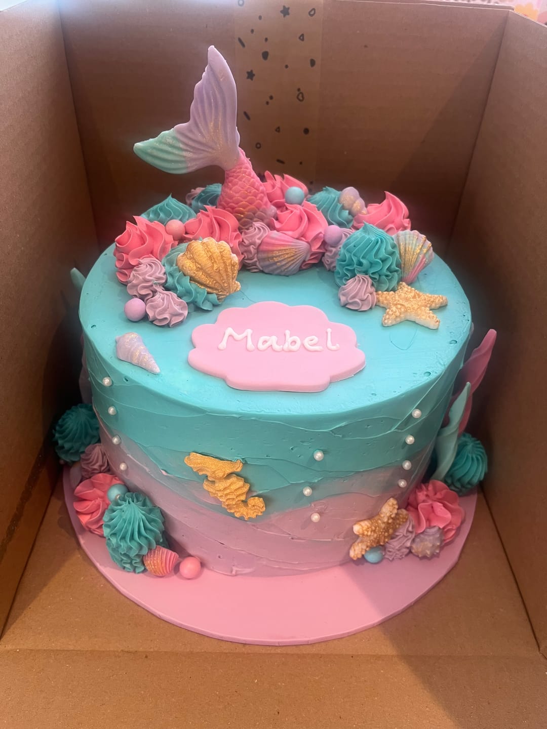 Customer photo review of Mermaid Cake