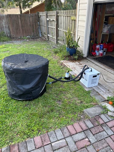 Customer photo review of Bravo Cold Plunge Tub + Chiller Bundle