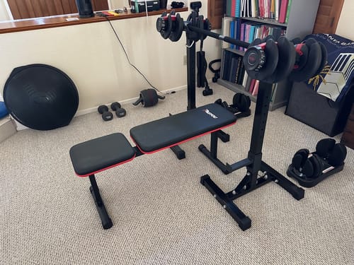 Customer photo review of Hyperbell Bundle: Bar, EZ Curl, Kettlebell, Pad