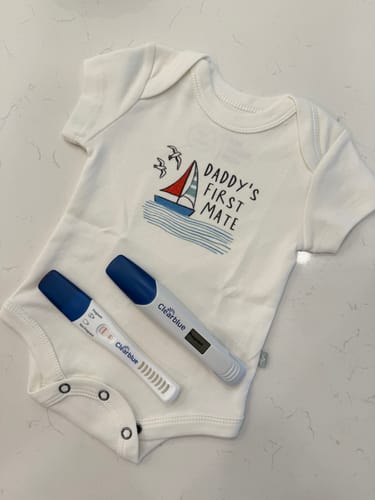 Customer photo review of graphic bodysuit | daddy's first mate