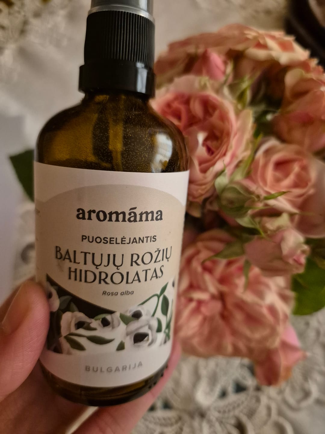 Customer photo review of Baltųjų rožių žiedų hidrolatas