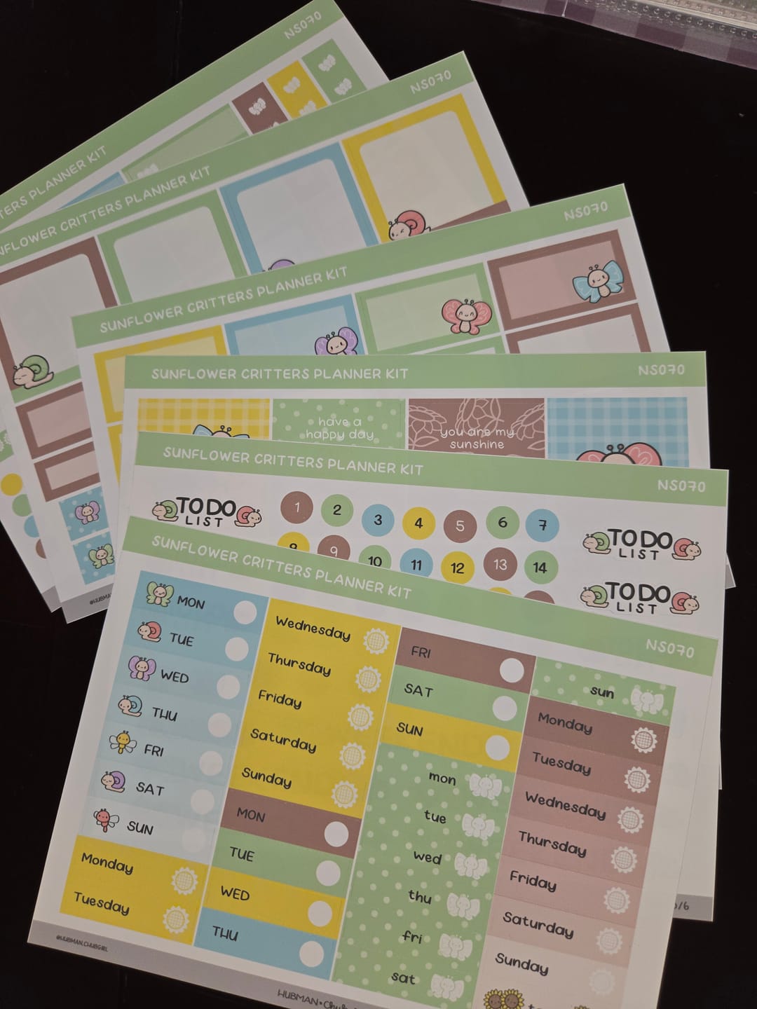 Customer photo review of Sunflowers Planner Kit