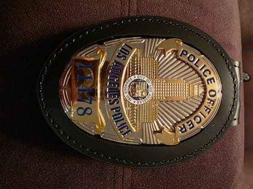Customer photo review of LAPD Police Officer Los Angeles Police Badge Customizable Number