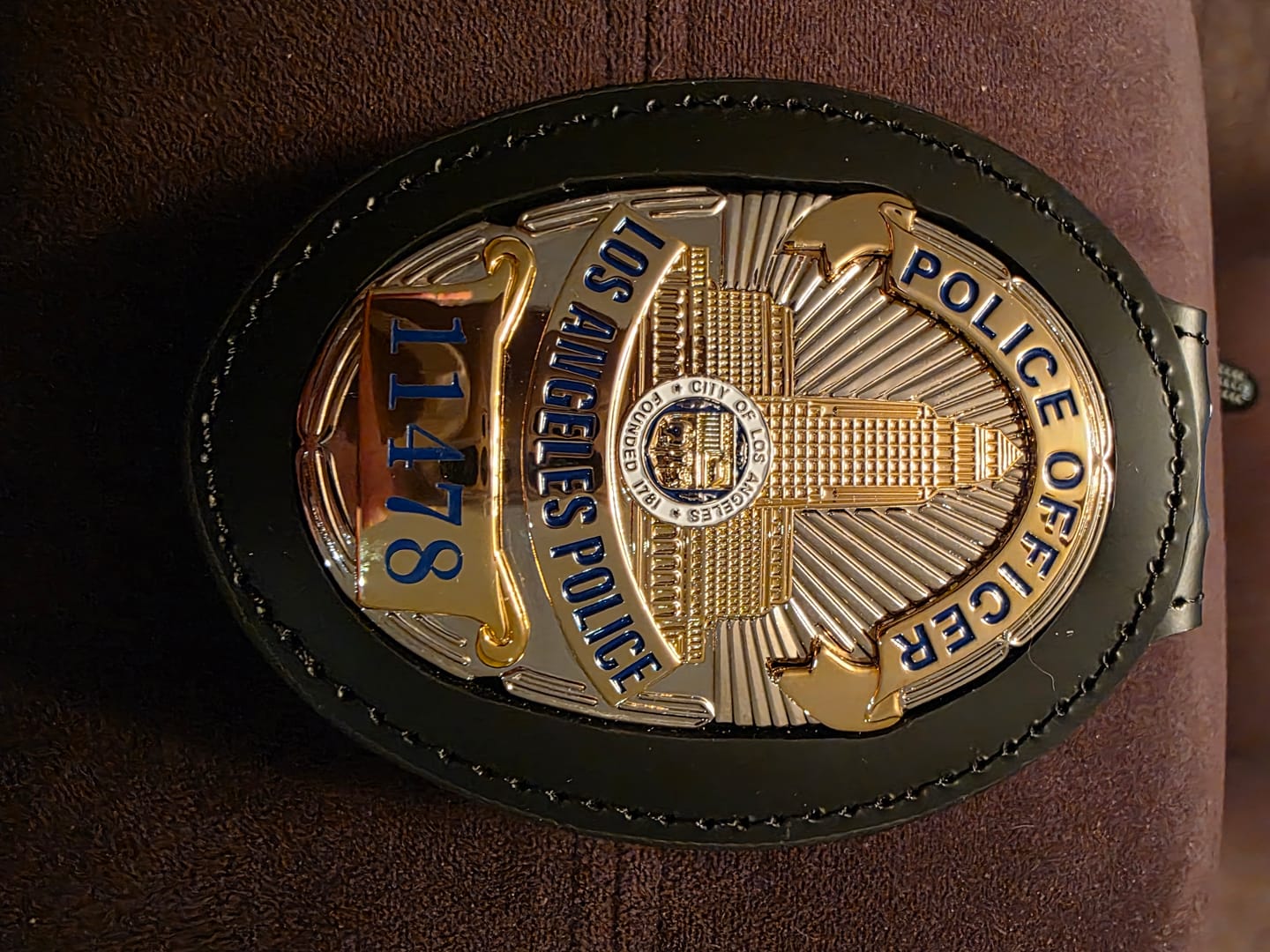 Customer photo review of LAPD Police Officer Los Angeles Police Badge Customizable Number