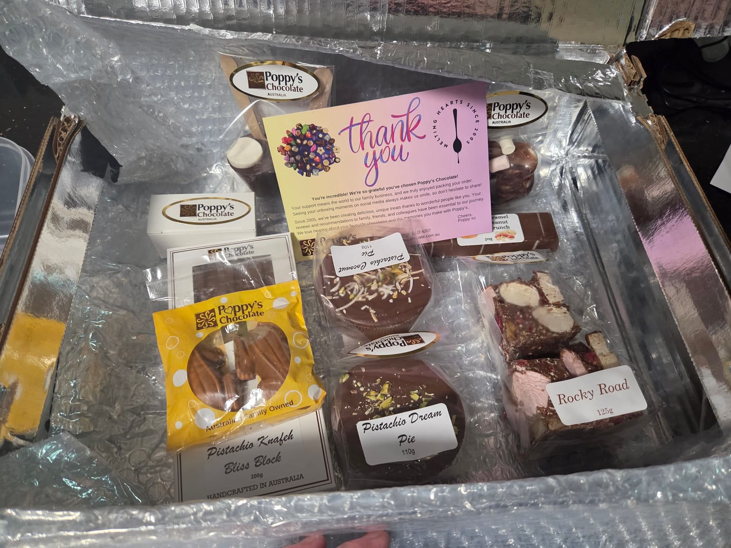 Customer photo review of Rocky Road Raspberry and Macadamia Milk Chocolate 125g