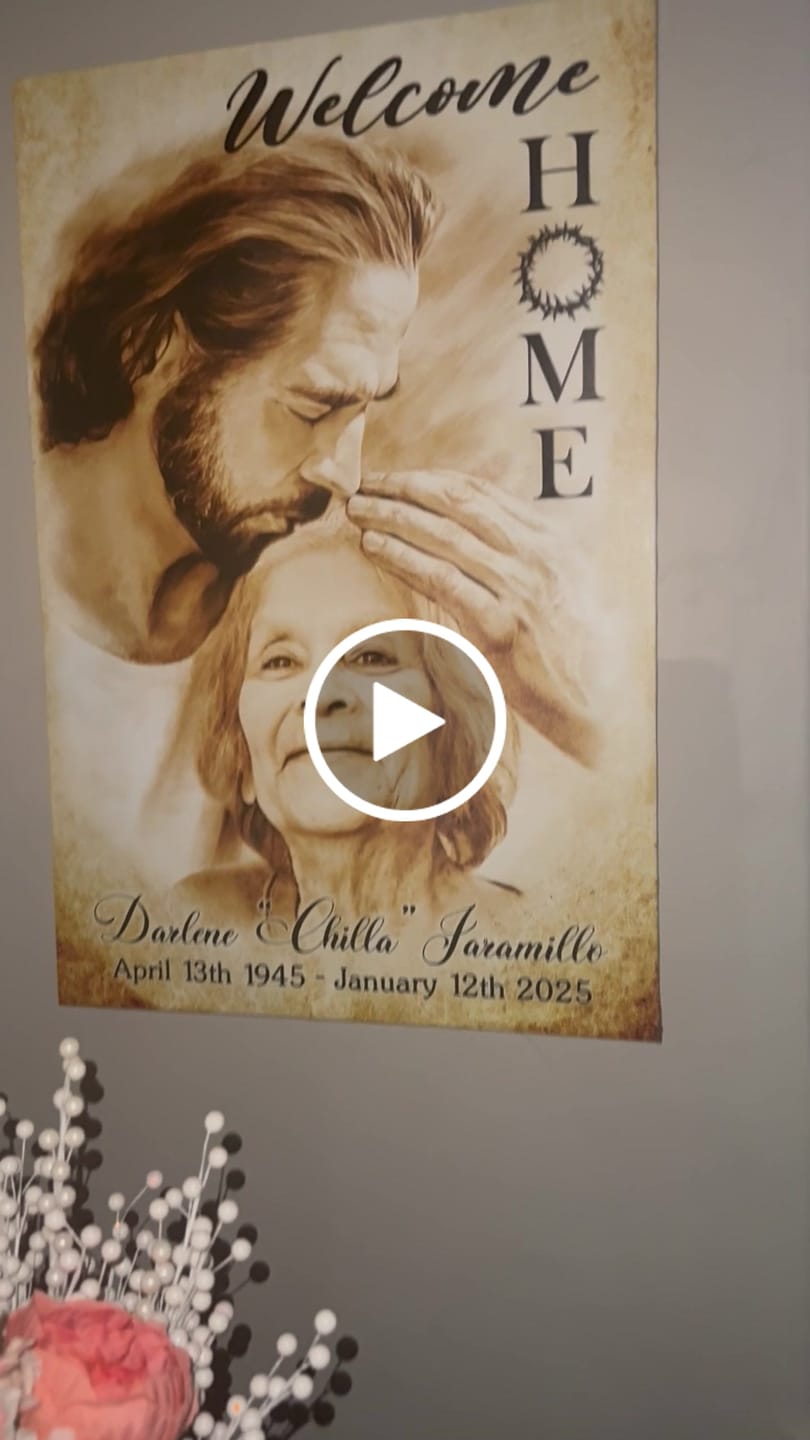 Customer video review of Custom Canvas Prints, God Sympathy Gifts, Jesus Memorial Gift, Remembrance Gifts, Bereavement Gift, Welcome Home Jesus Canvas