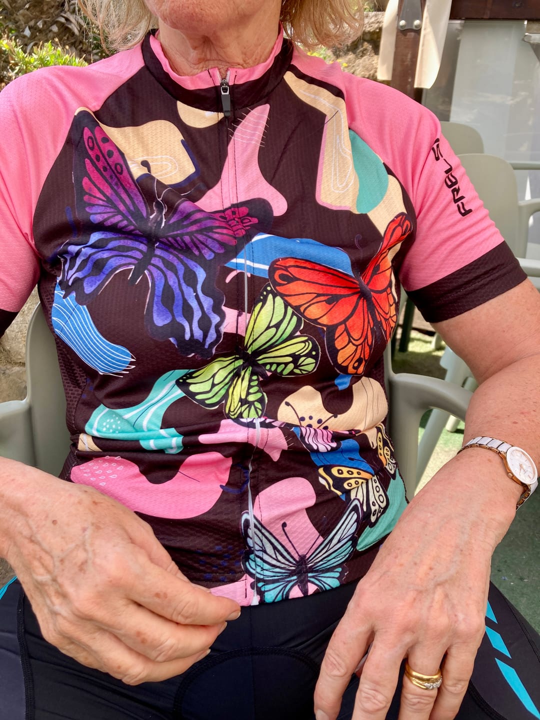 Customer photo review of Riding with Butterflies | Frelsi Short Sleeve Cycling Jersey