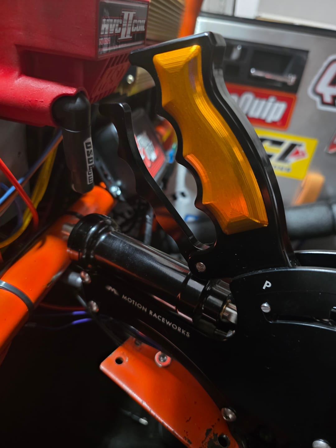Customer photo review of Operator Billet Grip Insert Set Orange 16-143-12