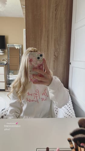 Customer photo review of designed in london white hoodie