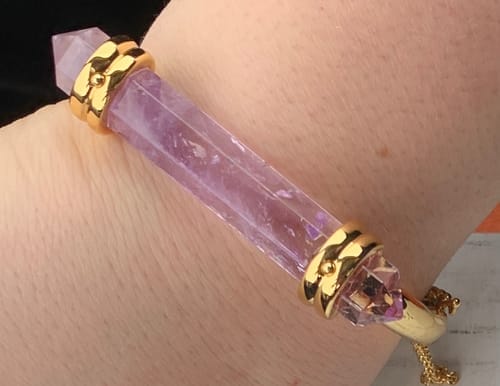 Customer photo review of Stoned Maiden Bracelet - Amethyst (Yellow Gold) v1.0