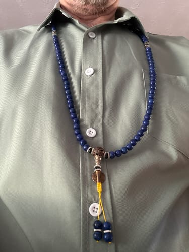Customer photo review of Lapis Lazuli Third Eye Mala