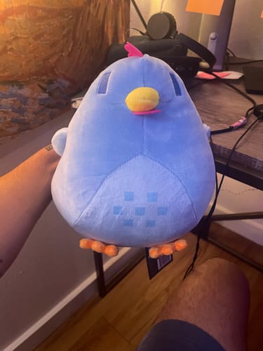 Customer photo review of Stardew Valley - Blue Chicken Pillow Plush