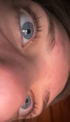 Customer photo review of iGlow Lash Maximizer and iGlow Eyelash Curler