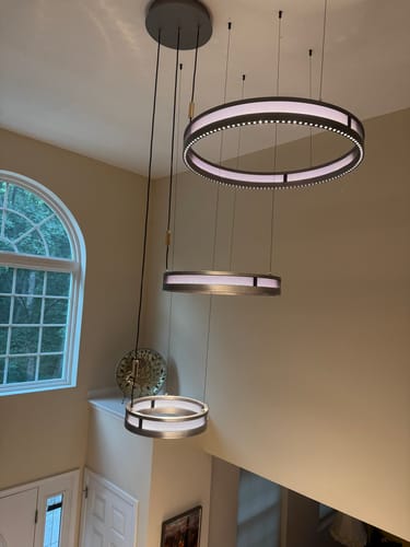 Customer photo review of Titan Rings Chandelier