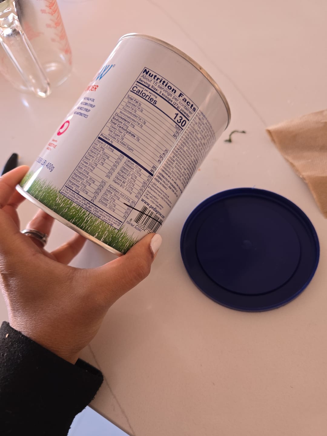Customer photo review of Toddler Nutritional Drink (14.1 oz)