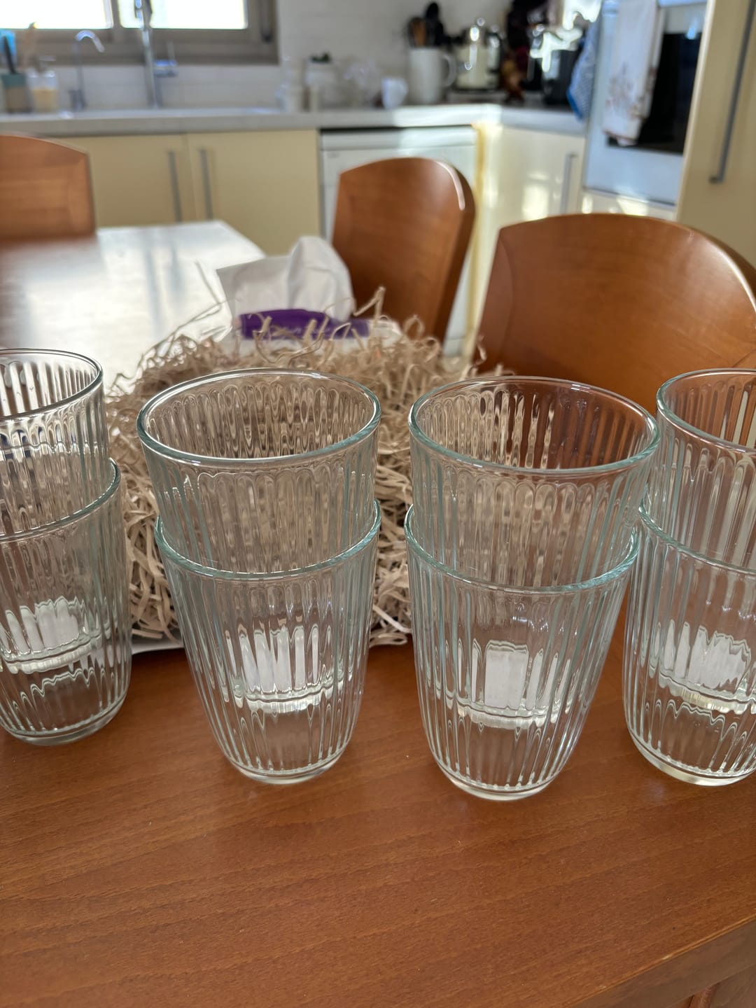 Customer photo review of כוס זכוכית פסים גדולה - 390 מ"ל