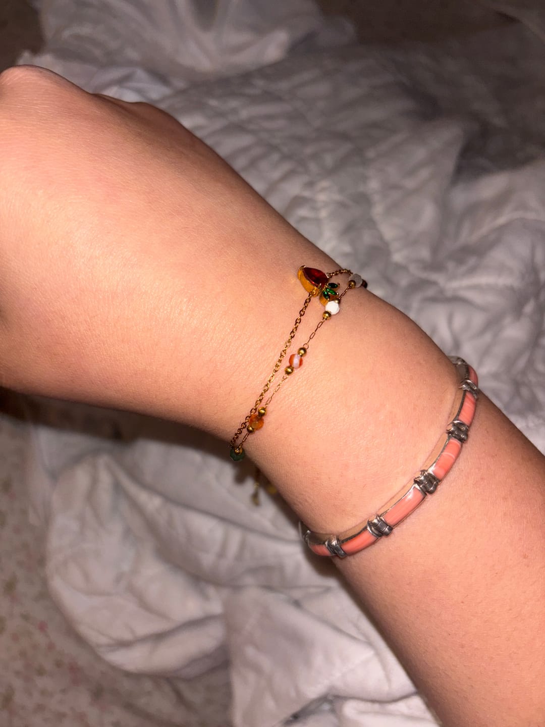 Customer photo review of Lulu Beaded Stone Bracelet