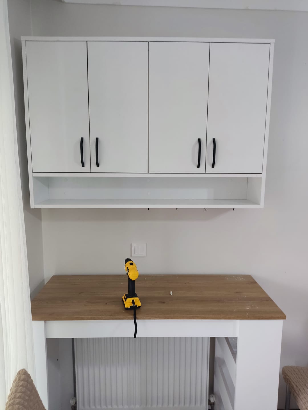 Customer photo review of Rani JE199 Kahve Köşesi Çok Amaçlı Dolap Üst Modül Mutfak Rafı Beyaz