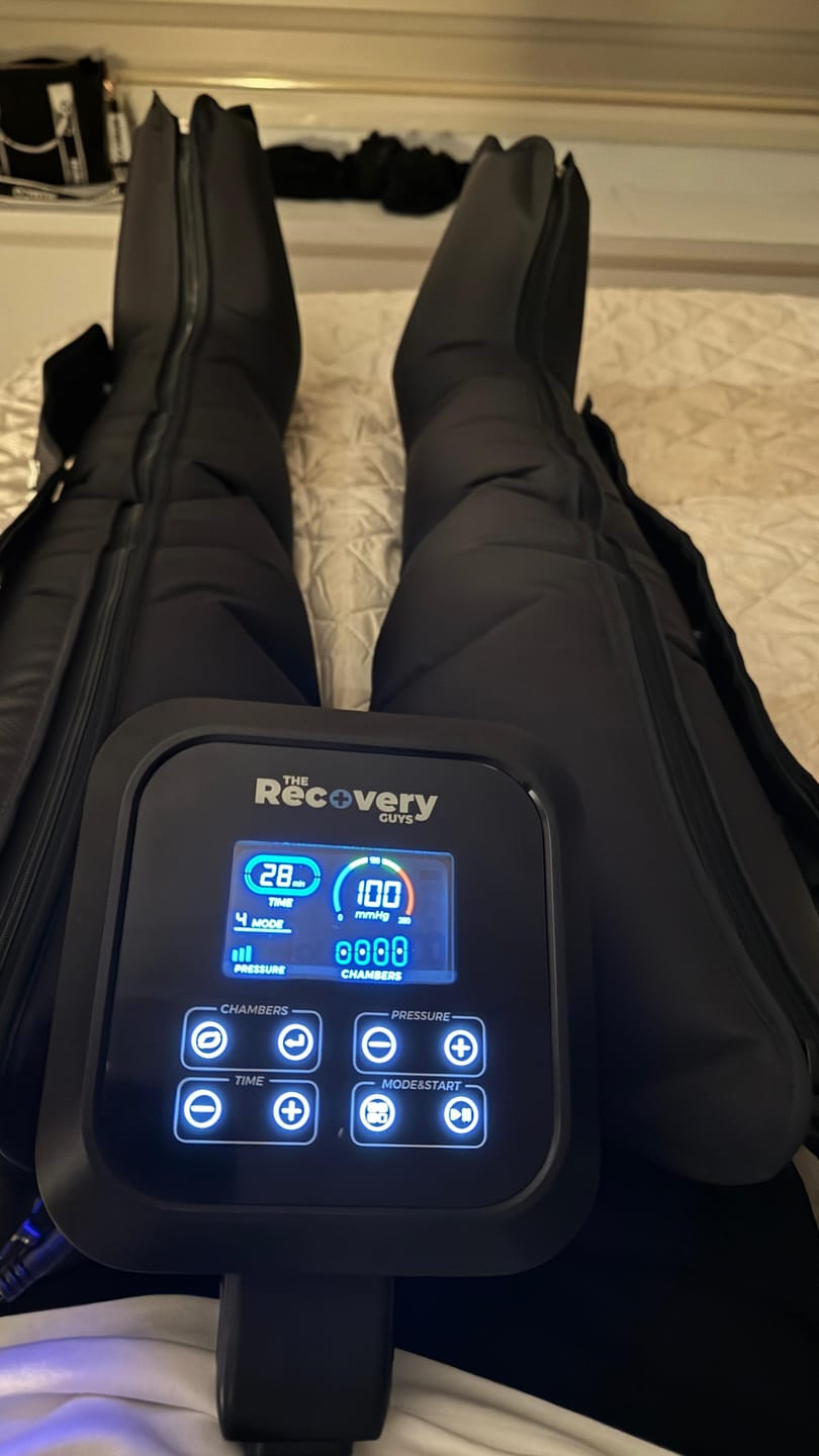 Customer photo review of 4 Chamber Compression Boots 3.0