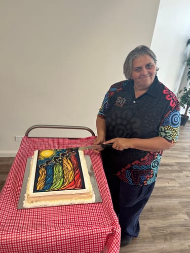 Customer photo review of A3 Rectangle Custom Edible Icing Image