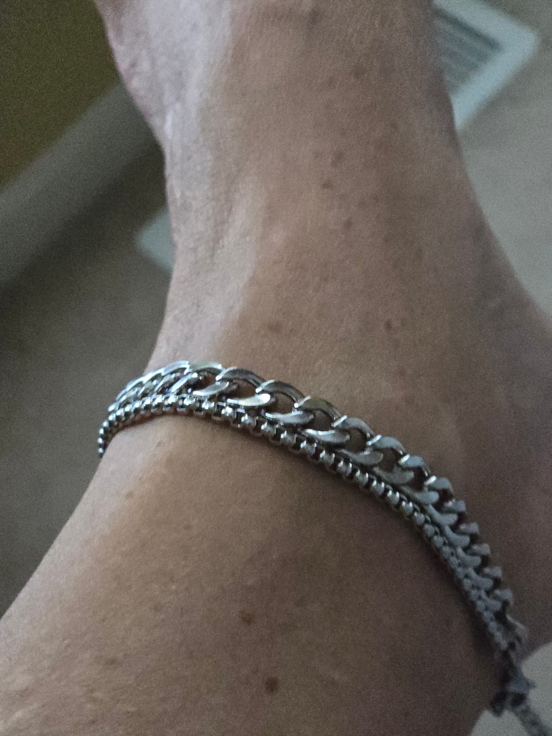 Customer photo review of Diedre Stainless Steel Anklet