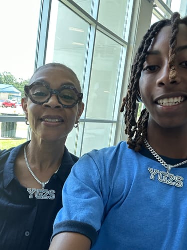 Customer photo review of Color-Block Custom Nameplate