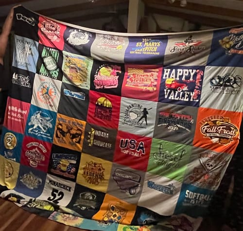Customer photo review of Classic T-Shirt Blanket