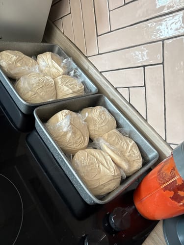 Customer photo review of Sourdough Pizza Dough Balls (Frozen)