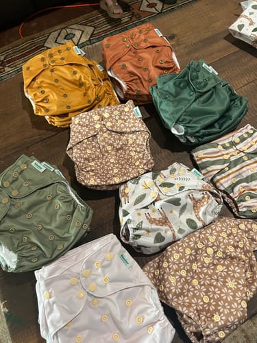 Customer photo review of New Parent Starter Bundles: Pocket Cloth Diapers with Athletic Wicking Jersey and More