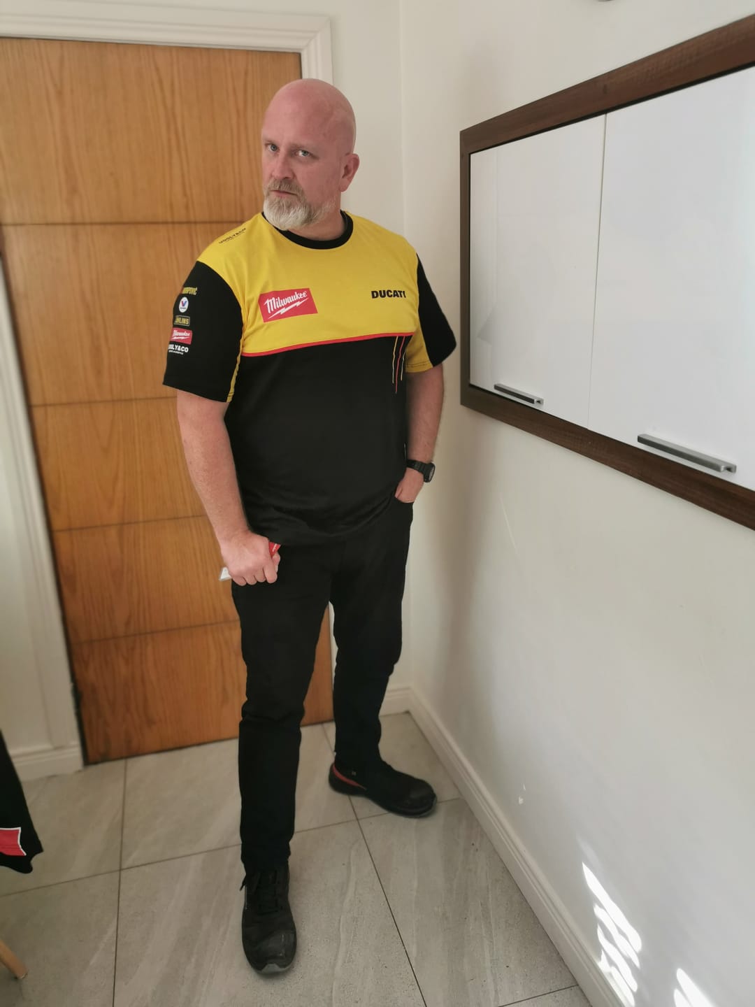 Customer photo review of Milwaukee Tools® x DUCATI® [LIMITED EDITION] Yellow Tee