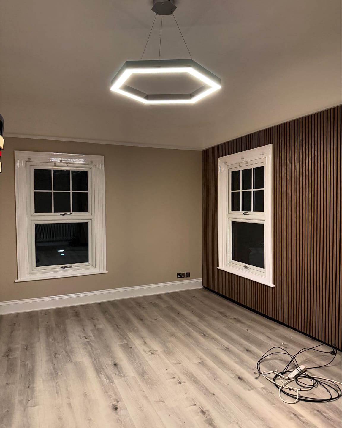 Customer photo review of Wooden Wall Panel | Walnut | Premium 3-sided Wood Veneer