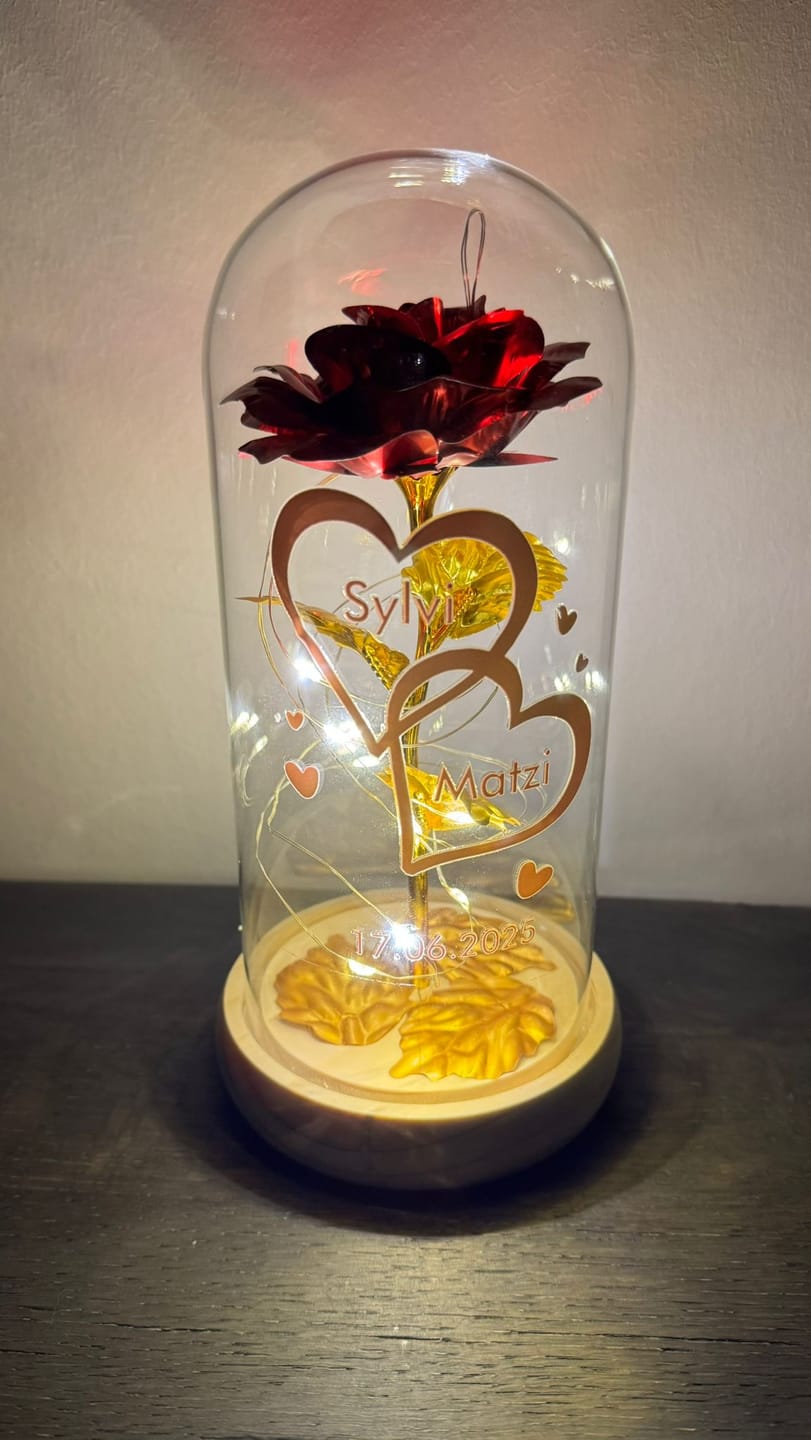 Customer photo review of Ich liebe dich - Paar-Goldene Rose