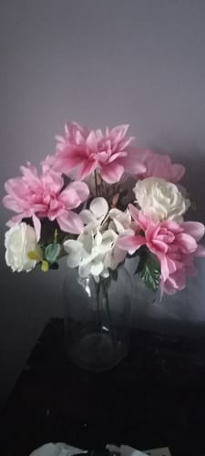 Customer photo review of Clearance Bulk 12" Retro Silk Peony Bush Mixed Hydrangea Faux Flower Bouquet Decor For Home Bridal Wedding Party Wholesale