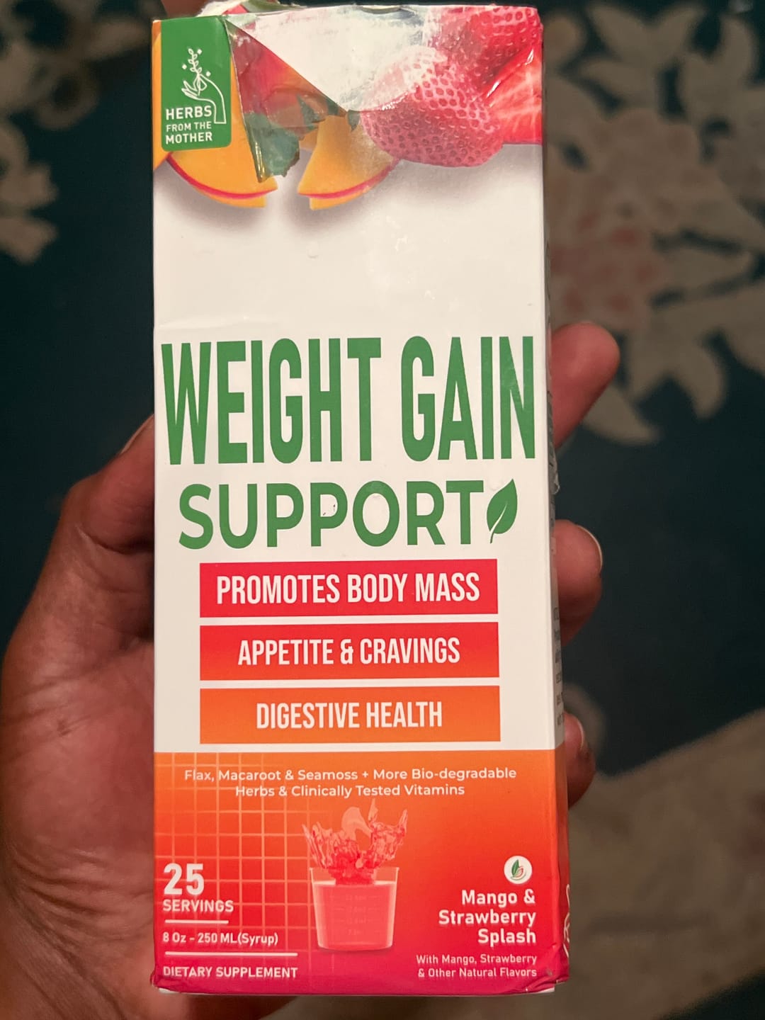 Customer photo review of Herbapeutic Weight Gain Syrup