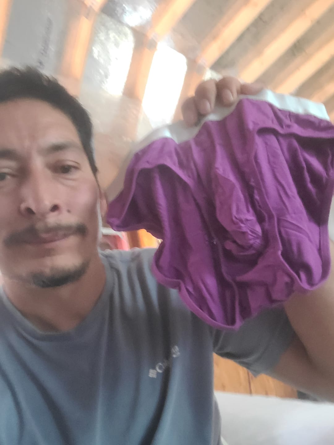 Customer photo review of Modal 0in Briefs No Fly 3pk Pink/Purple/Turquoise