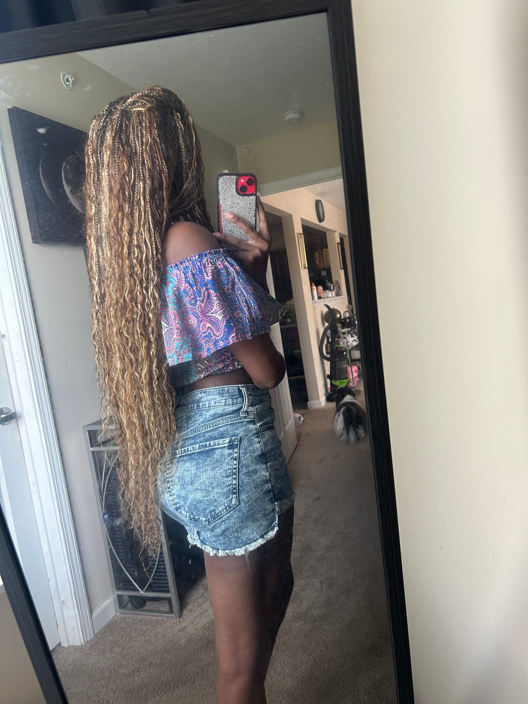 Customer photo review of Multi-Color Bulk Human Braiding Hair Set Deep Wave