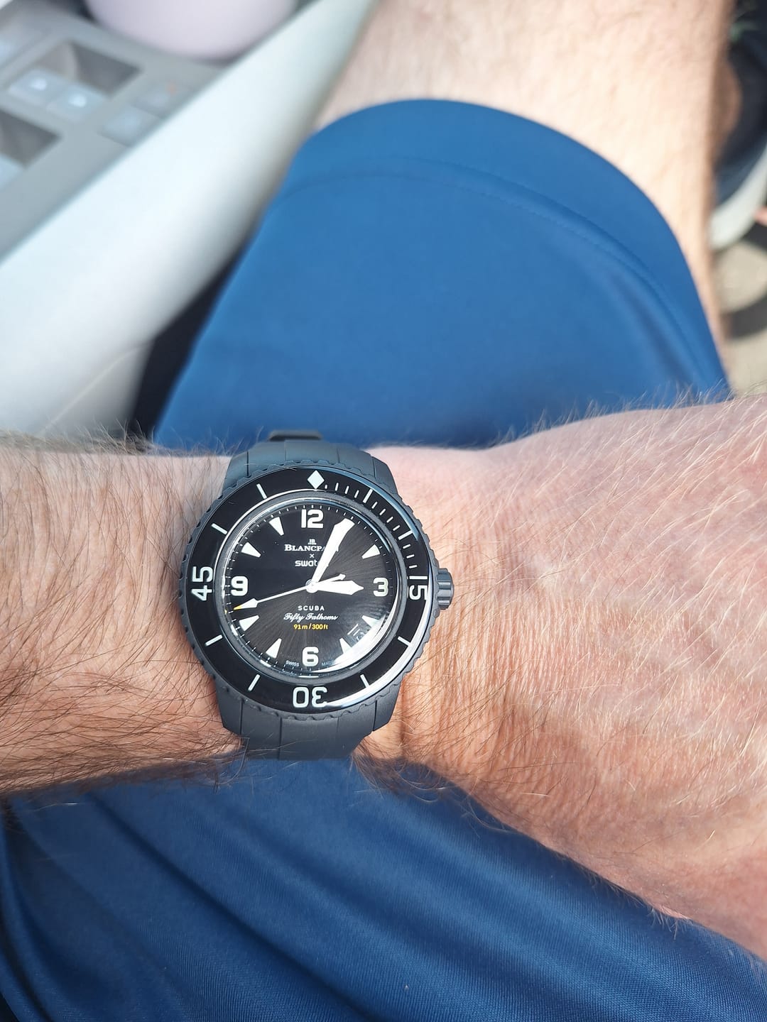 Customer photo review of Rubber Strap for Blancpain X Swatch The Ocean Of Storms