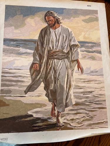 Customer photo review of Jesus Walking on the Beach