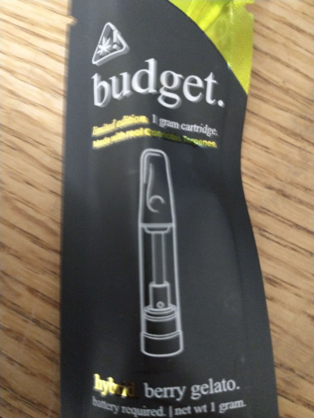 Customer photo review of 1 Gram THC-A Blend Limited Edition Vape Cartridge - Hybrid | Berry Gelato