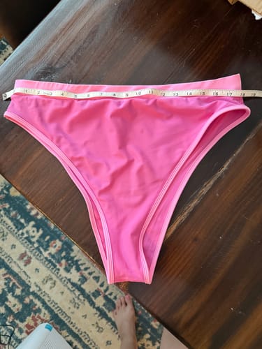 Customer photo review of CHLOE Poppy Pink High Rise Bikini Bottom