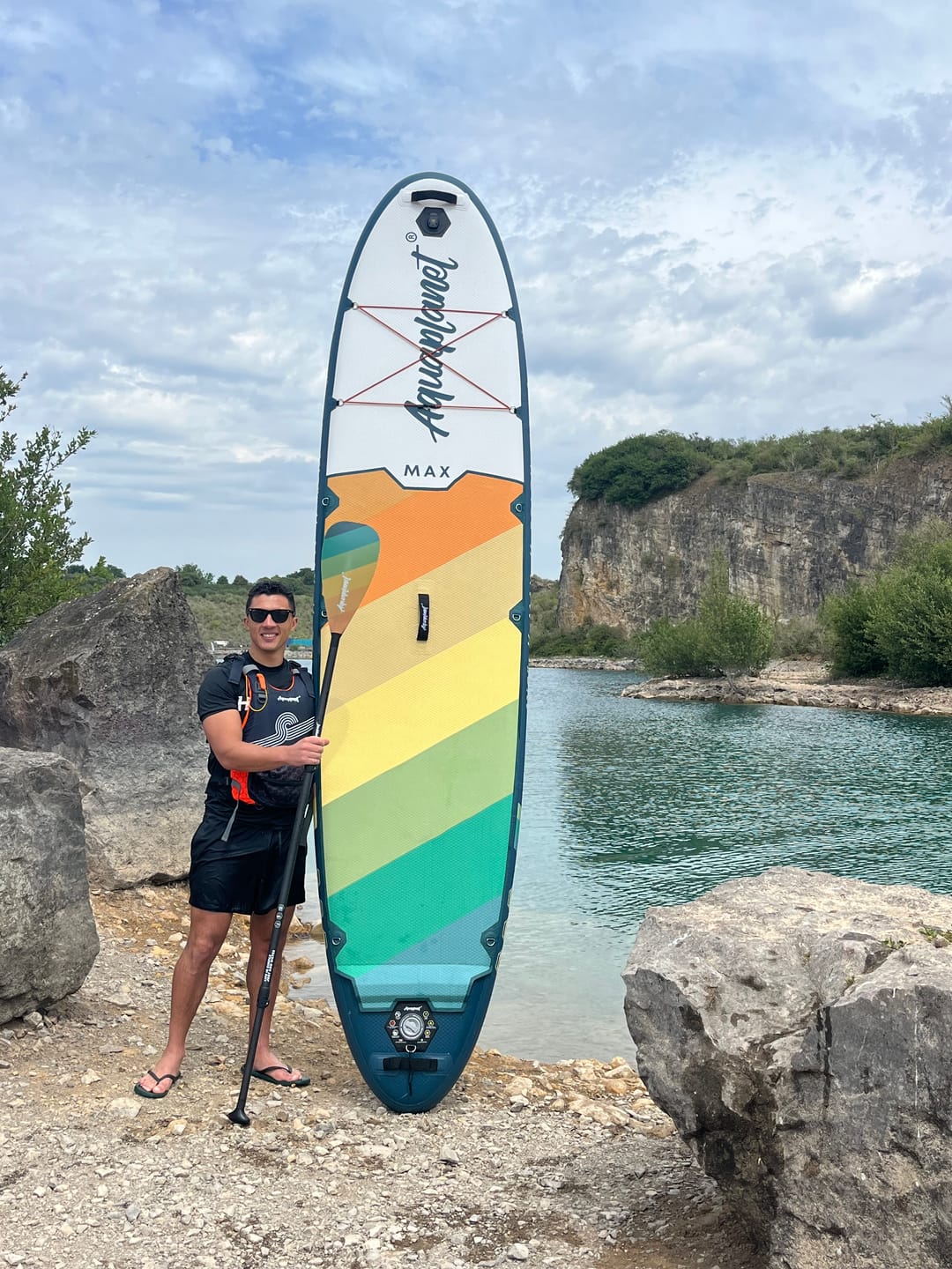 Customer photo review of Aquaplanet Max Plus 11'8" Inflatable SUP Package - Beach
