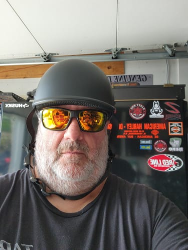 Customer photo review of New- Polo Switchback DOT Reversible Helmet Flat & Gloss Black