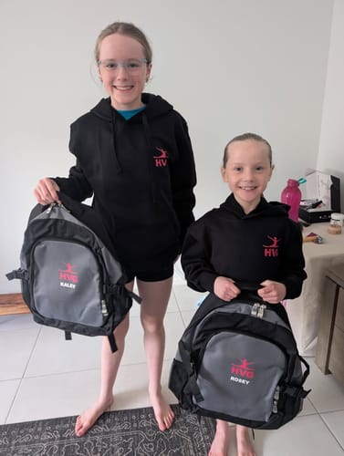 Customer photo review of Hunter Valley Gymnastics Back Pack