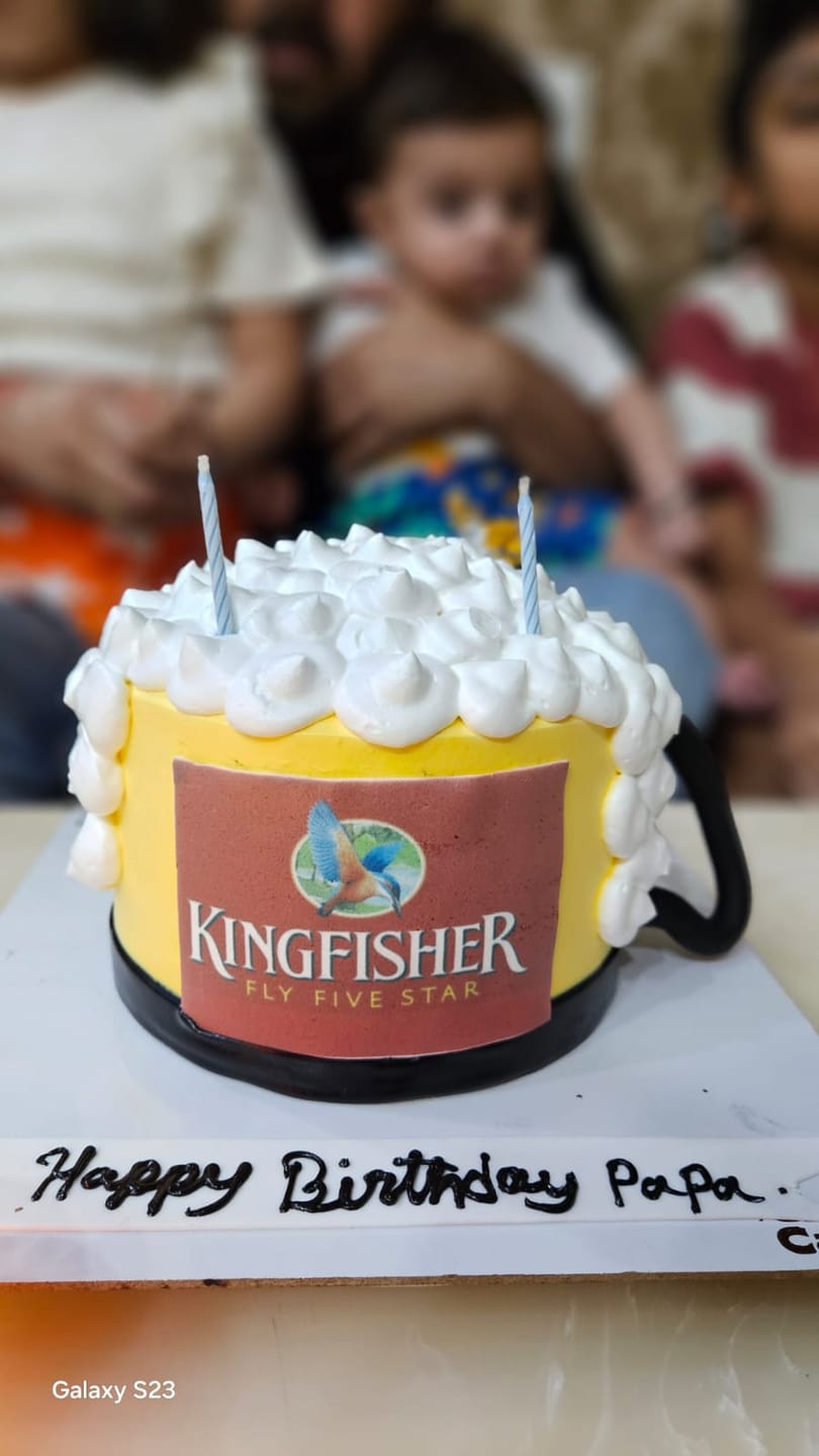 Customer photo review of Beer Custom Cake