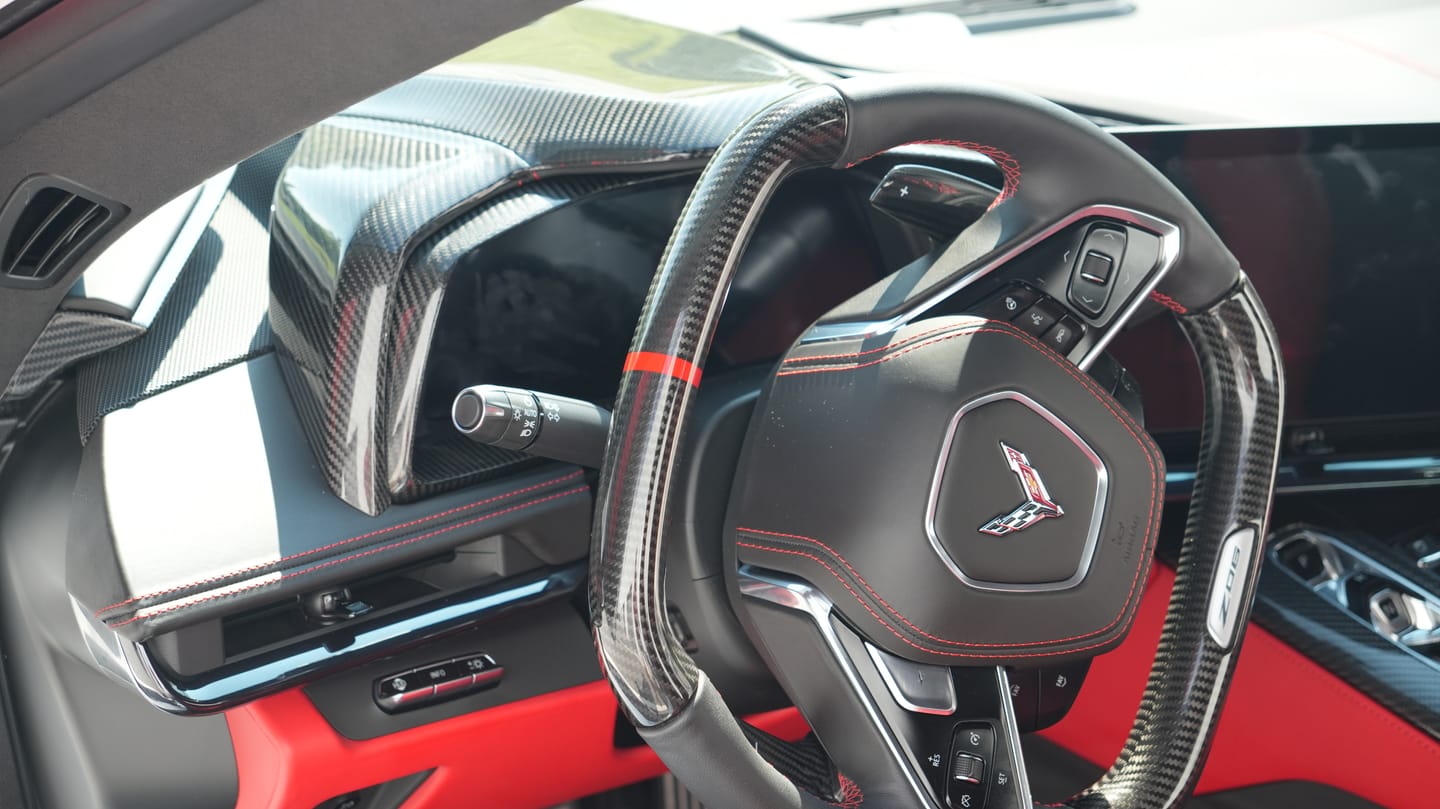 Customer photo review of Chevrolet Corvette C8 Upper Dash Instrument Panel Cover Kit