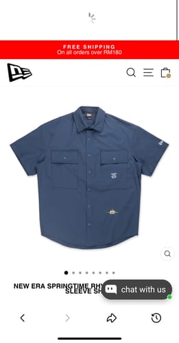 Customer photo review of New Era Springtime Rhythm Navy Short Sleeve Shirt