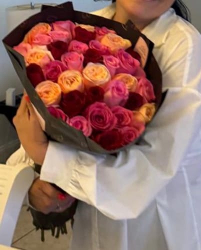 Customer photo review of Cherry Rose Bouquet